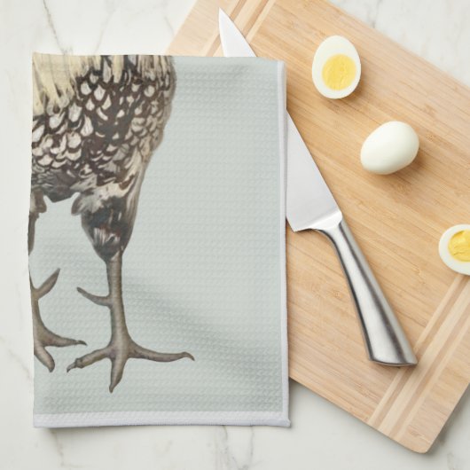 Weiß-polnisches Hahn ©TRFORSMAN Geschirrtuch (Viertel Falte)