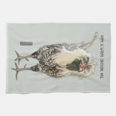 Weiß-polnisches Hahn ©TRFORSMAN Geschirrtuch (Horizontal)