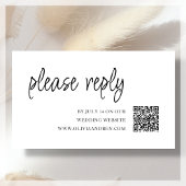 Weiß | QR-Code | HochzeitsrSVP Begleitkarte