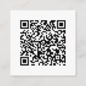 Weiß | QR-Code | HochzeitsrSVP Begleitkarte (Rückseite)