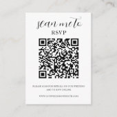 Weiß | QR-Code | RSVP-Abschlusskarte für Hochzeite Begleitkarte (Vorderseite)