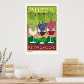 Weiß, Reds, Rosé-Print Poster (Küche)