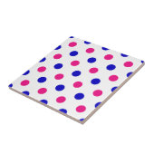 Weiß Rosa Blau Punkte Muster Fliese (Seite)