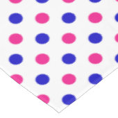 Weiß Rosa Blau Punkte Muster Tischdecke (Schrägansicht)