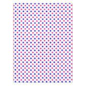 Weiß Rosa Blau Punkte Muster Tischdecke (Vorderseite)