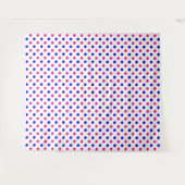 Weiß Rosa Blau Punkte Muster Wandteppich (Vorderseite (Horizontal))