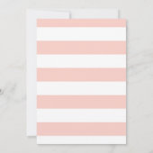 Weiß rosa Blume Liebesvögel Hochzeit Einladung (Rückseite)