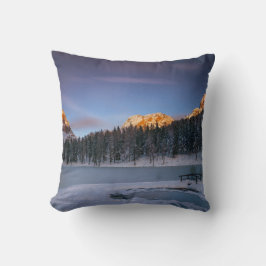 Weiß rosa Elegante Blumen Blick auf den Sonnenunte Kissen