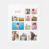 Weiß-rosa Freunde 12 Foto modern minimalistisch Fleecedecke (Vorderseite)