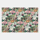 Weiß rosa Gelbgrün-Orchideenmuster Geschenkpapier Set (Vorderseite 2)
