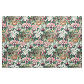 Weiß rosa Gelbgrün-Orchideenmuster Stoff (Fat Quarter (45,7 x 55,9 cm))