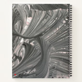 Weiß-Rosa Grau Abstrakt 3 D Notizblock (Rückseite)