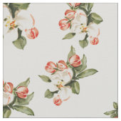 Weiß rosa Grün Modernes Blumenmuster Stoff (Nahaufnahme)