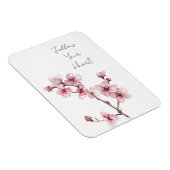 Weiß rosa Kirschblossom Bläserblüte Magnet (Rechte Seite)