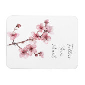 Weiß rosa Kirschblossom Bläserblüte Magnet (Horizontal)