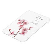 Weiß rosa Kirschblossom Bläserblüte Magnet (Linke Seite)