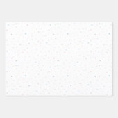 Weiß rosa mit goldrosa blauen Punkten rosa Herzen Geschenkpapier Set (Vorderseite)