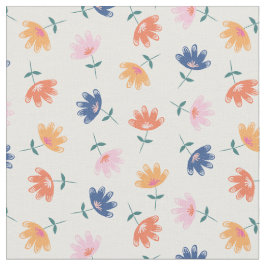 Weiß Rosa Orangenblütenmuster Stoff