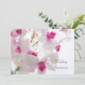 Weiß - rosa Orchideen, die Einladung Wedding sind (Stehend Vorderseite)