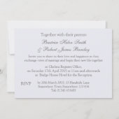 Weiß - rosa Orchideen, die Einladung Wedding sind (Rückseite)