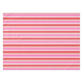 Weiß Rosa Rot Vertikale Streifen Design Tischdecke (Vorderseite (Horizontal))