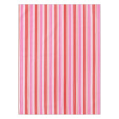 Weiß Rosa Rot Vertikale Streifen Design Tischdecke (Vorderseite)