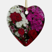 Weiß, Rosa und Rote Dianthus Keramikornament (Rechts)