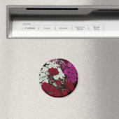 Weiß, Rosa und Rote Dianthus Magnet (In Situ (Geschirrspüler))