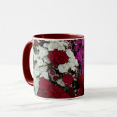 Weiß, Rosa und Rote Dianthus Tasse (Vorderseite Links)