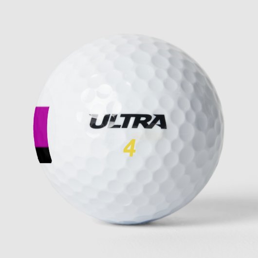 Weiß, Rosa und Schwarz Golfball (Logo)
