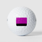 Weiß, Rosa und Schwarz Golfball (Vorderseite)