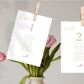 Weiß | Rose Wedding Guestlist Tischnummer