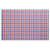 Weiß-Rot-Blau-Karo-Tartan-Design  Stoff (Yard (91,4 cm))