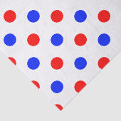 Weiß Rot Blau Punkte Design Seidenpapier (Ausschnitt)