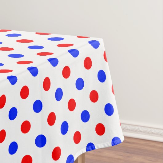 Weiß Rot Blau Punkte Design Tischdecke (Beispiel)