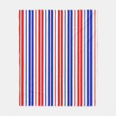 Weiß Rot Blau Streifen Muster   Fleecedecke (Vorderseite)