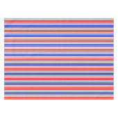 Weiß Rot Blau Streifen Muster Tischdecke (Vorderseite (Horizontal))