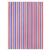 Weiß Rot Blau Streifen Muster Tischdecke (Vorderseite)