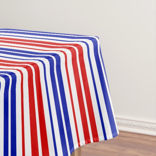 Weiß Rot Blau Streifen Muster Tischdecke (Beispiel)