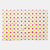 Weiß-Rot-Gelbe Punkte-Design  Geschirrtuch (Horizontal)