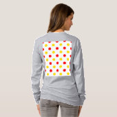 Weiß-Rot-Gelbe Punkte-Design  T-Shirt (Schwarz voll)