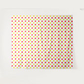 Weiß-Rot-Gelbe Punkte-Design Wandteppich (Vorderseite (Horizontal))