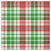 Weiß-Rot-Grün-Karo-Tartan-Design  Stoff (Muster)