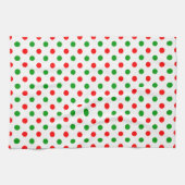 Weiß-Rot-Grün-Punkte-Design Geschirrtuch (Horizontal)
