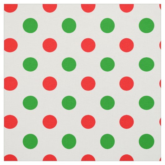 Weiß-Rot-Grün-Punkte-Design Stoff (Muster)