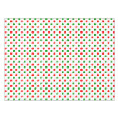 Weiß-Rot-Grün-Punkte-Design Tischdecke (Vorderseite (Horizontal))