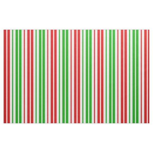 Weiß Rot Grün Streifen Muster   Stoff (Fat Quarter (45,7 x 55,9 cm))