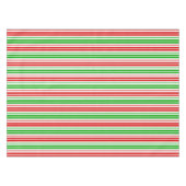 Weiß Rot Grün Streifen Muster   Tischdecke (Vorderseite (Horizontal))
