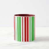 Weiß-Rot-Grün-Streifenmuster Tasse (Zentrum)