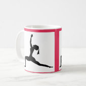 Weiß/Rot: Klassische Tasse/Kaffeebecher Kaffeetasse (Vorderseite Links)
